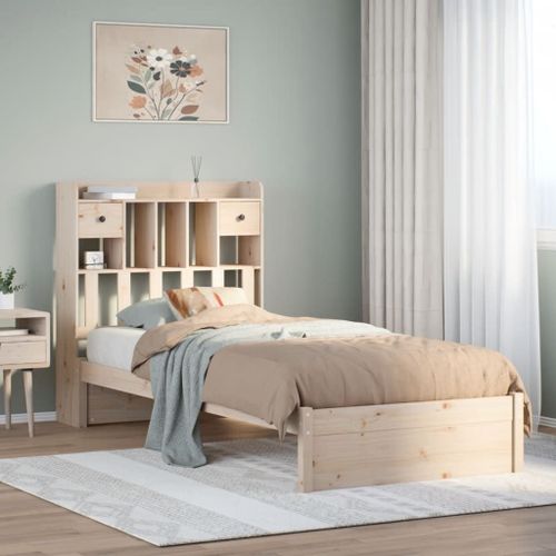 Vidaxl Lit Bibliothèque Sans Matelas 75x190 Cm Bois De Pin Massif