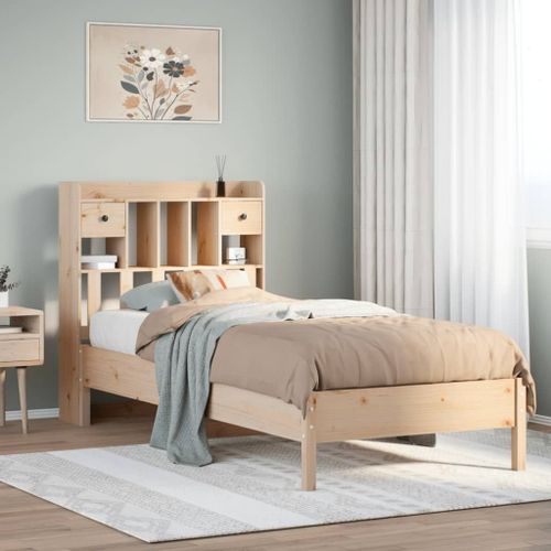 Vidaxl Lit Bibliothèque Sans Matelas 75x190 Cm Bois De Pin Massif