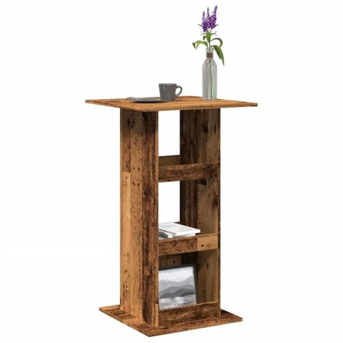 Vidaxl Table De Bar Avec Rangement Vieux Bois Bois D’Ingénierie