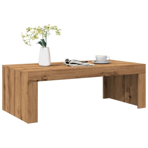 Vidaxl Table Basse Chêne Artisanal 102x50x35 Cm Bois D'ingénierie