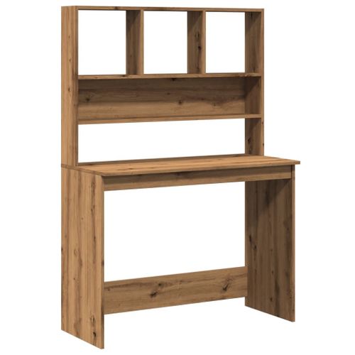 Vidaxl Bureau Avec Étagères Chêne Artisanal Bois D'ingénierie
