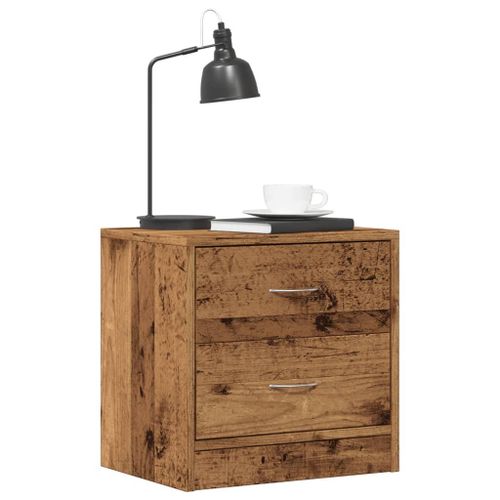 Vidaxl Tables De Chevet 2 Pcs Vieux Bois 40x30x40 Cm Bois D'ingénierie