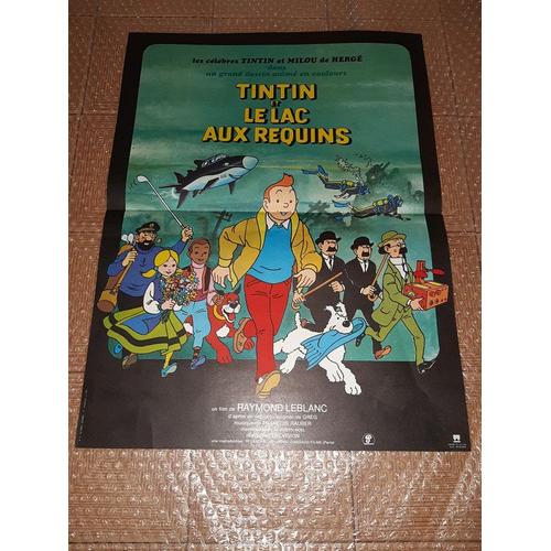 Affiche De Cinéma Tintin Et Le Lac Aux Requins 40x60 Cm