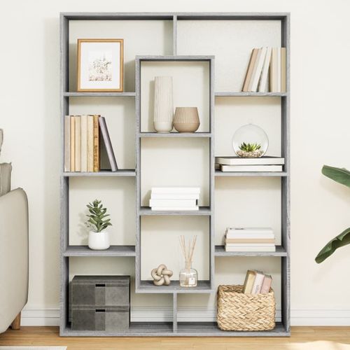 Vidaxl Bibliothèque Sonoma Gris 102x29x143 Cm Bois D'ingénierie