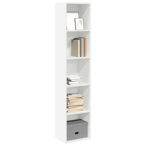 Vidaxl Bibliothèque Blanc 40x30x189 Cm Bois D'ingénierie
