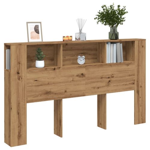 Vidaxl Armoire De Tête De Lit Chêne Artisanal 180x18,5x102,5 Cm