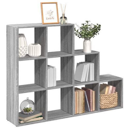 Vidaxl Étagère Séparatrice De Pièce 3 Niveaux Sonoma Gris