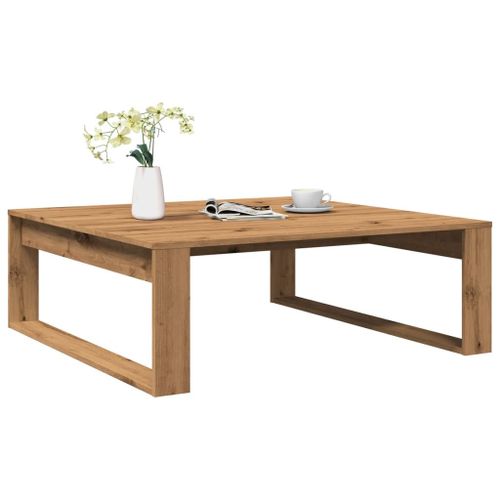 Vidaxl Table Basse Chêne Artisanal 100x100x35 Cm Bois D'ingénierie