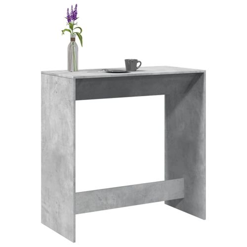 Vidaxl Table De Bar Gris Béton 102x50x103,5 Cm Bois D'ingénierie
