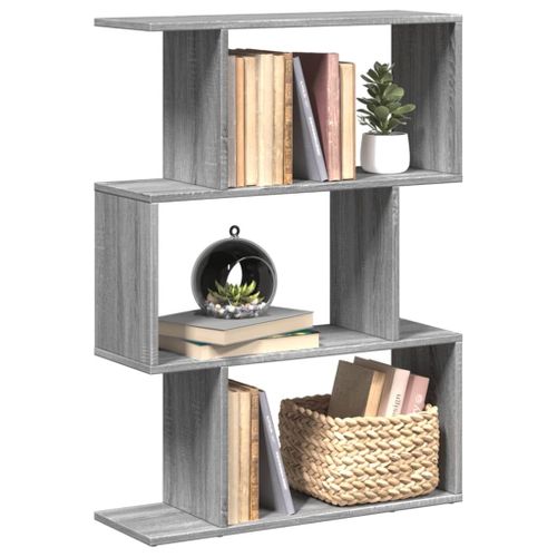 Vidaxl Étagère Séparatrice De Pièce À 3 Niveaux Sonoma Gris 70x24x97cm