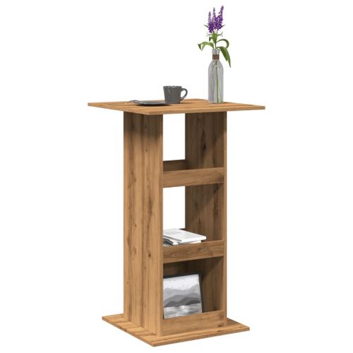 Vidaxl Table De Bar Avec Rangement Chêne Artisanal Bois D?Ingénierie
