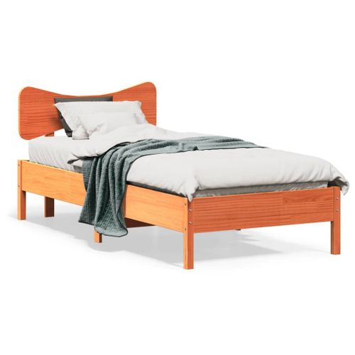 Vidaxl Cadre De Lit Sans Matelas Cire Marron 90x190 Cm Bois Pin Massif