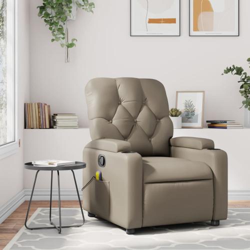 Vidaxl Fauteuil De Massage Inclinable Cappuccino Similicuir