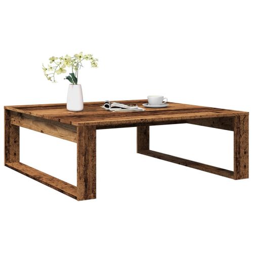 Vidaxl Table Basse Vieux Bois 100x100x35 Cm Bois D'ingénierie