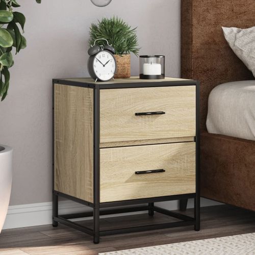 Vidaxl Tables De Chevet 2 Pcs Chêne Sonoma 40x31x50 Cm Bois Ingénierie