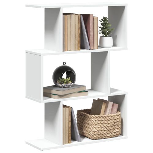 Vidaxl Étagère Séparatrice De Pièce À 3 Niveaux Blanc 70x24x97 Cm