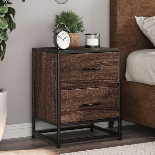 Vidaxl Table De Chevet Chêne Marron 40x31x50 Cm Bois D'ingénierie