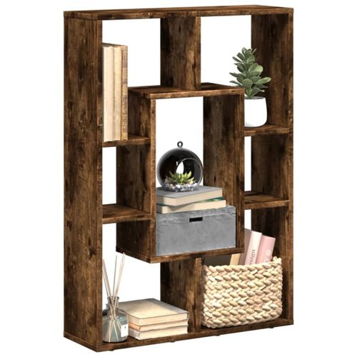 Vidaxl Bibliothèque Chêne Fumé 63x20x90 Cm Bois D'ingénierie