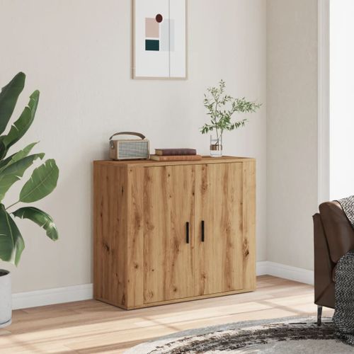 Vidaxl Buffet Chêne Artisanal 80x33x70 Cm Bois D'ingénierie