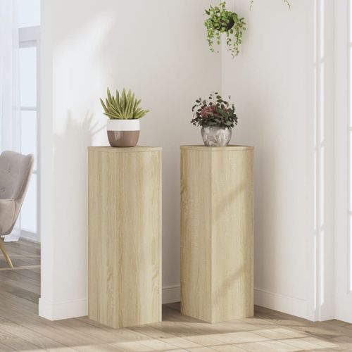 Vidaxl Supports Pour Plantes 2 Pcs Chêne Sonoma Bois D'ingénierie