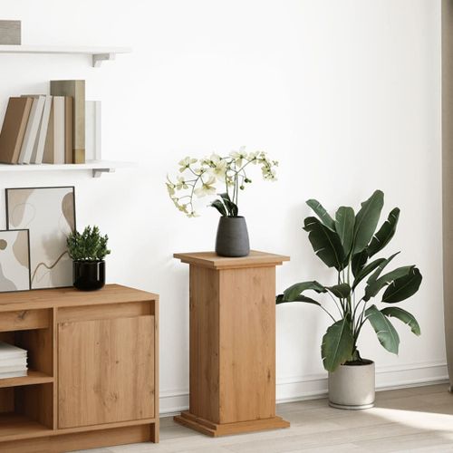 Vidaxl Piédestal Avec Rangement Chêne Artisanal Bois D'ingénierie