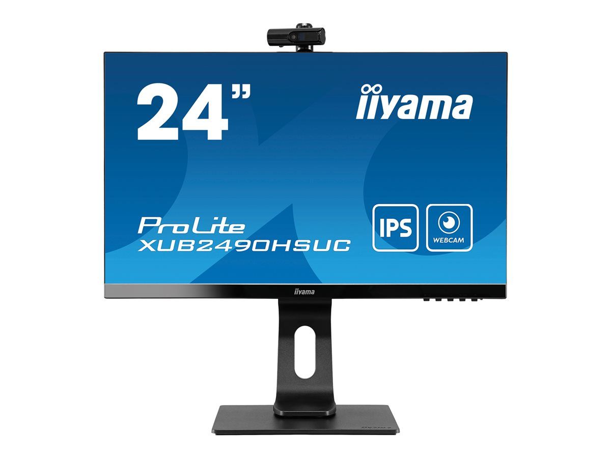 iiyama ProLite XUB2490HSUC-B1 - Écran LED - 24" (23.8" visualisable) - 1920 x 1080 Full HD (1080p) @ 60 Hz - IPS - 250 cd/m² - 1000:1 - 4 ms - HDMI, VGA, DisplayPort - haut-parleurs - noir