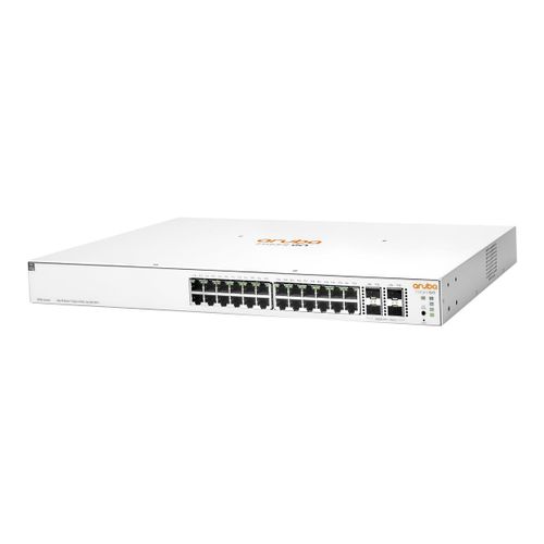 HPE Aruba Instant On 1930 24G Class4 PoE 4SFP/SFP+ 195W Switch - Commutateur - C3 - Géré - 24 x 10/100/1000 (PoE) + 4 x 1 Gigabit / 10 Gigabit SFP+ - Montable sur rack - PoE (195 W)