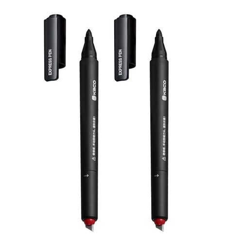 Kprogressive-Marqueurs Gras Noirs Étanches De Grande Capacité Avec Petite Tête De Couteau,Boîte De Coupe-Papier,Fournitures D'écriture Scolaire - Type 2pcs Express Pen