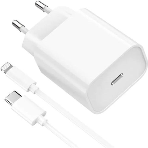 Chargeur Secteur Type-C + Câble Usb-C Pour Iphone 14 Pro Max 13 Pro 12 11 Pro
