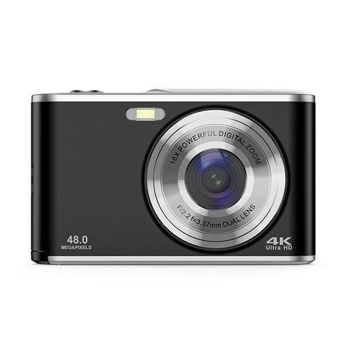 Appareil photo numérique Caméra Web 4K 48MP avec zoom 16x Le noir