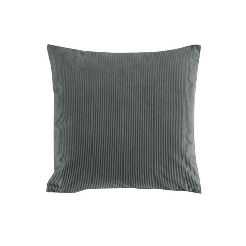 Coussin Déco En Velours "Casual" 40x40cm Anthracite