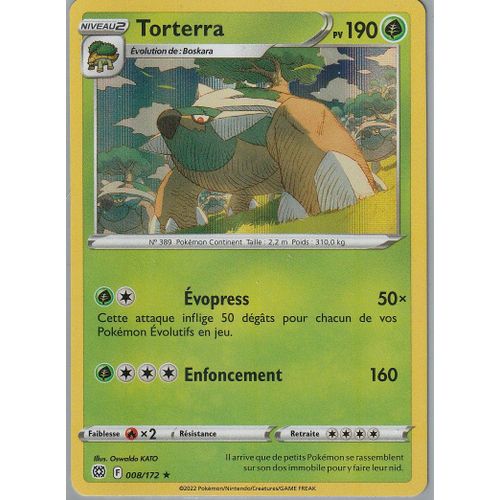 Carte Pokemon - Torterra - 008/172 - Holo - Eb9 Stars Etincelantes -