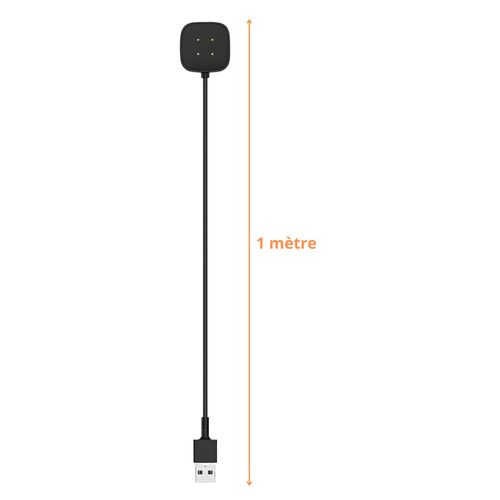 Chargeur Compatible Avec Fitbit Versa 4 / Versa 3 / Sense 2 / Sense - Cable Usb 1 Metre Adaptateur Charge Montre Phonillico©