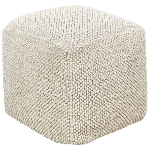 Pouf En Coton Beige Joara