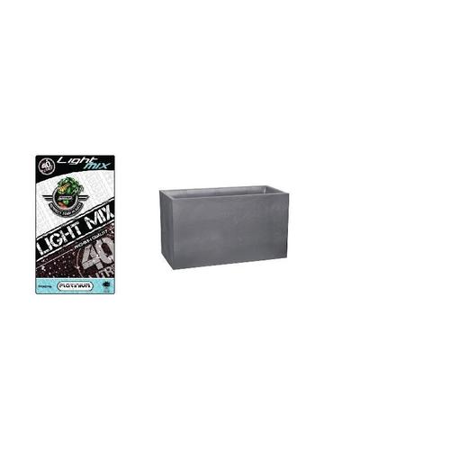 Pack - Muret Volcania Gris Galet 116l + Substrat Platinium Lightmix