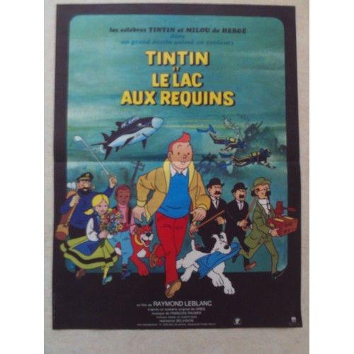Affiche De Cinéma Tintin Et Le Lac Aux Requins 40x60 Cm - Affiche Film - Herge