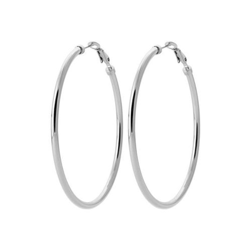 Créoles Lisses En Acier Inoxydable 316l - Bijouxia - 7cm