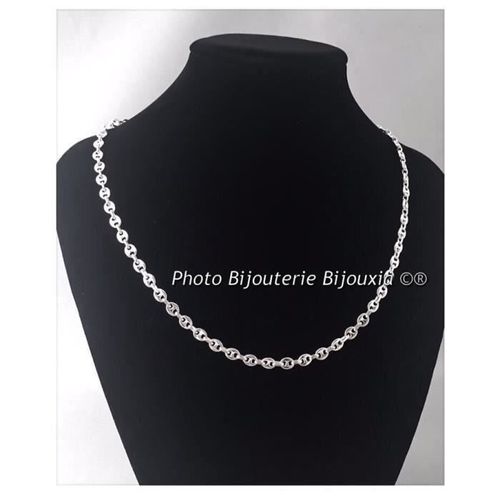 Chaîne - Bijouxia - Grain De Café - Argent Massif 925/1000 - 4mm X 45cm