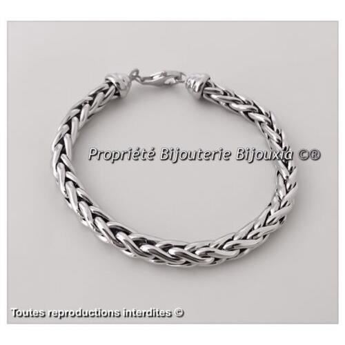 Bracelet - Bijouxia - Maille Palmier En Argent Massif 925/1000 - Longueur 19cm - Poids 26g
