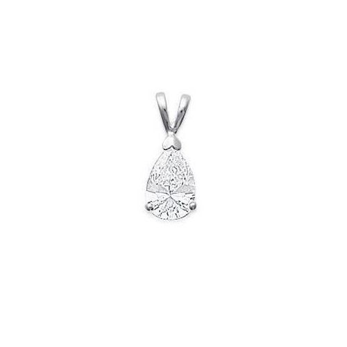 Pendentif Goutte Cristal Zirconium Argent Massif 925/1000 - Bijouxia