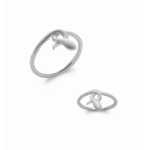 Bague Motif Serpent En Argent Massif 925/000 Tailles 50 À 60 52