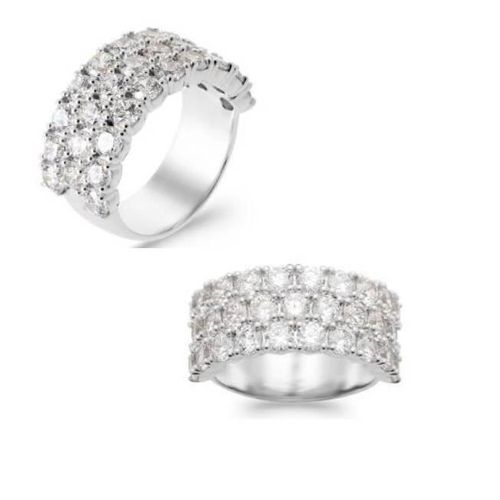 Bague - Bijouxia - Pavé Microserti - Oxyde De Zirconium - Argent Massif 925/000 - Tailles 50 À 60