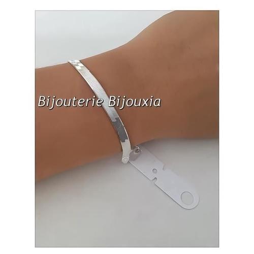 Bracelet Maille Miroir Argent Massif 925/1000 Bijoux