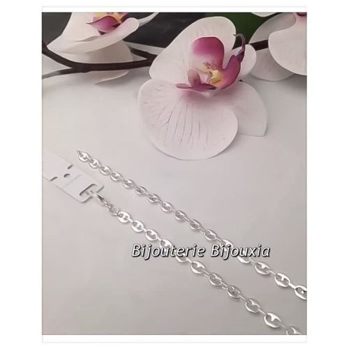 Chaîne Grain De Café En Argent Massif 925 - Bijouxia - 45cm