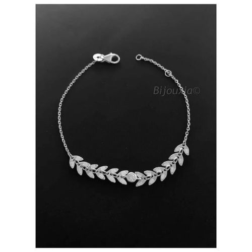 Bracelet - Bijouxia - Argent Massif 925/1000 Rhodié - Oxyde De Zirconium - 18 Cm - 2g