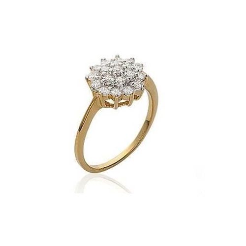 Bague Princesse Zirconium Plaqué Or 18 Carats 750/1000 Tailles 50 À 64 52