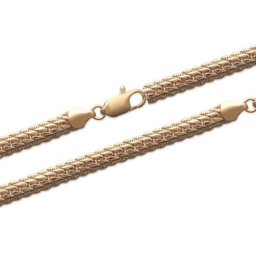 Bracelet En Plaqué Or 18 Carats 750/1000 - Bijouxia - Maille Anglaise Diamantée - Fermoir Mousqueton