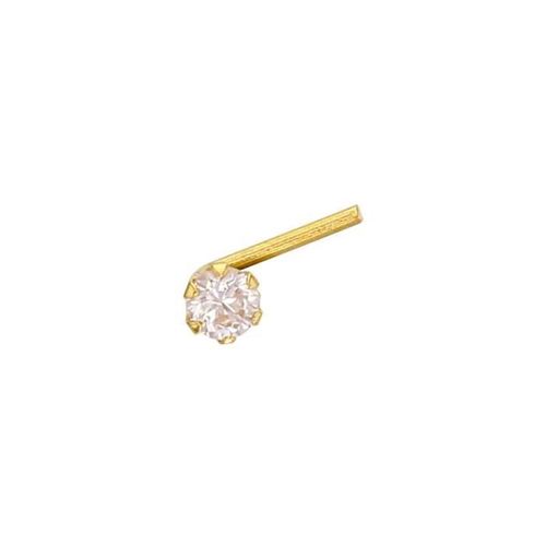 Piercing De Nez En Or 750/1000 Avec Oxyde De Zirconium Serti Griffes - Bijouxia - Adulte - Mixte