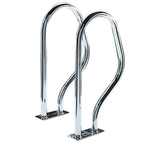 2 sorties de bain en inox à visser platine rectangulaire
