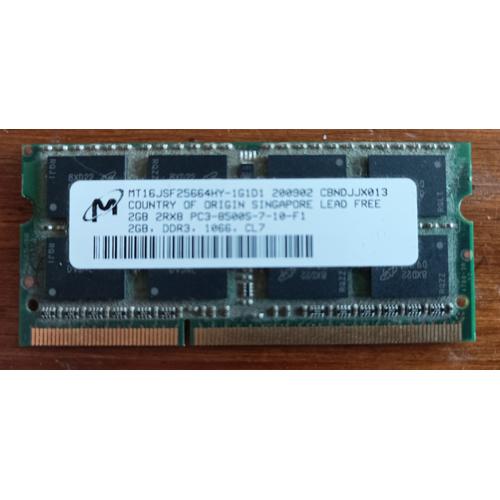 2GB 2RX8PC3 - 8500S-7-10-F1